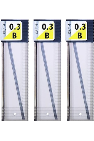 0.3 Kalem Ucu 60 mm 3 Paket 0,3 Min Kalem Uç Teknik Kalem Yedeği Mono Tombow 60 mm 3 Paket