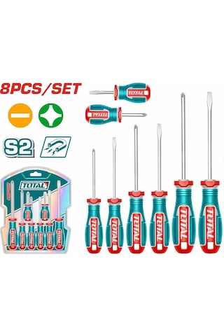 Total 8 Parça Tornavida Seti Yüksek Kalite Tksds0826