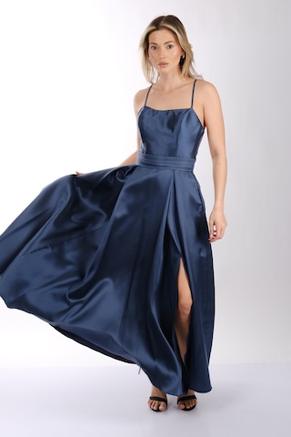 Abiye Elbise Dori 00kb7078 Koyu İndigo