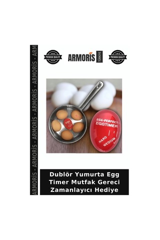 Dublör Yumurta Egg Timer Mutfak Gereci Zamanlayıcı Hediye Kırmızı