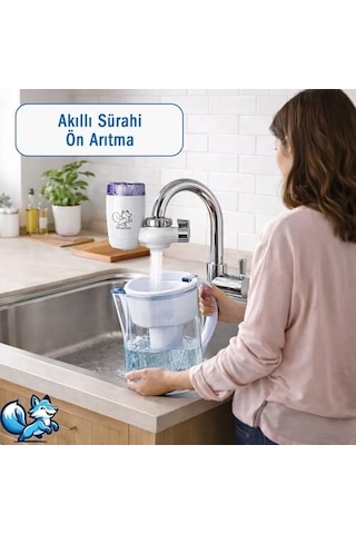 Mutfak Musluk Ucu Su Arıtma Ver. Iı - Klor Ve Kireç Azaltıcı, Organik Safsızlıkları Giderici, Uzun Ömürlü Temizlenebilir Kartuş, Kolay Kurulumlu, Akıllı Sürahi Ön Arıtma İçin İdeal