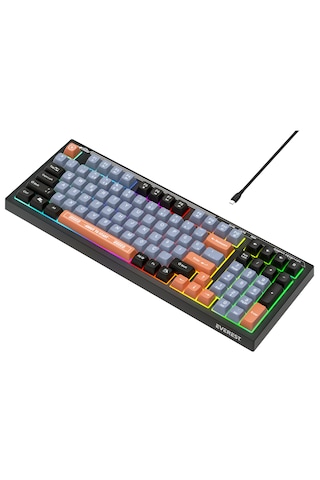 Everest KB-98 Silent Sessiz Rainbow Q Membrane Klavye