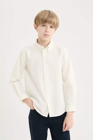 DeFacto Erkek Çocuk Polo Yaka Dokulu Uzun Kollu Gömlek D7772A825SMER110