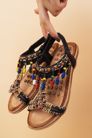 Khayt Princess Anatomik Fashion Taşlı Çocuk Sandalet Çok Renkli