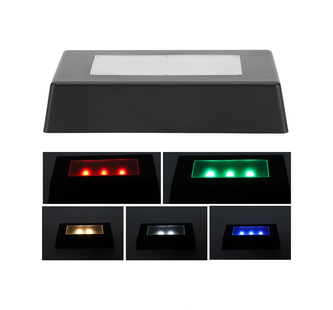 Wezone Usb Ve Pil İle Çalışan 7 Renkli Led Aydınlatmalı Siyah Kristal Top Gösterme Tabanı - Dekoratif Seramik Masaüstü Süs Diğer