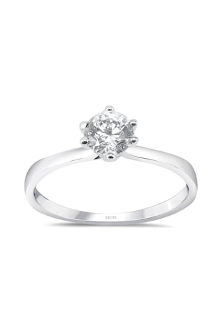 0.50 Karat E Renk Pırlanta Vintage Tektaş Yüzük - Hrd Sertifikalı