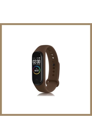 Kahveci.store Mi Band 4 Uyumlu Klasik Kordon - Kahverengi 22