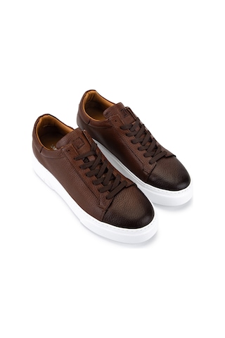 Tamer Tanca Erkek Hakiki Deri Kahverengi Sneakers & Spor Ayakkabı 1212 2501 Erk Ayk Y26 Kahve Fltr