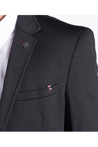 Sposo 5109 Dar Kalıp Yarım Astarlı Siyah Erkek Blazer Ceket Siyah