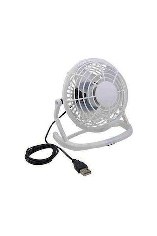 Masaüstü Usb Fan - Taşınabilir Usb Vantilatör - Plastik - Beyaz