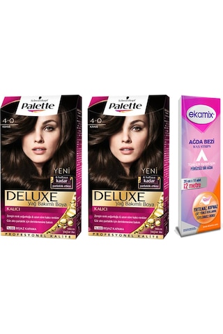 Palette Deluxe Set Saç Boyası 4 - 0 Kahve 2 Adet