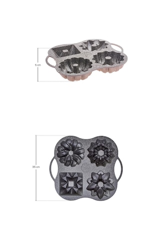 Karaca Cake Pro 4'lü Rosegold Döküm Kek Kalıbı