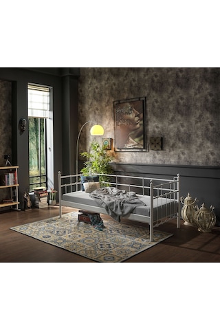 Bedliga Lalas Daybed Ferforje Metal Tek Kişilik Karyola 90X200 (489966383)