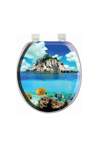 Softy Classic Desenli Yumuşak Klozet Kapağı Beyaz 8691580020056