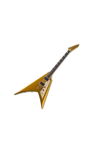 Esp Ltd Lkhvmgo Kirk Hammett Kh-v Metalik Gold Altın Rengi V Gövde Eşsiz Duruş