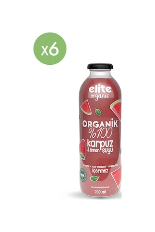 6'lı Organik %100 Karpuz & Limon Suyu 700 Ml