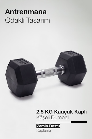 Çelik Ağırlık, Metal Tutma Yerlerine Sahip Tekli Dambıl- Kdb 2.5 Kg Tekli