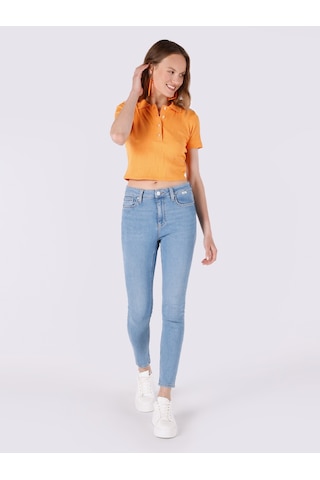 Colin's Colins 759 Lara Süper Slim Fit Normal Bel Dar Paça Mavi Kadın Pantolon 001