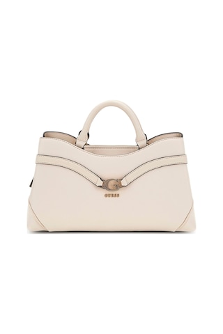 Kadın Metal Aksesuarlı Kanat Detaylı El Çantası - Kırık Beyaz Beyaz