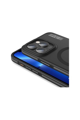 Apple Uyumlu iPhone 13 Pro Max Kılıf Magsafe Şarj Özellikli Youngkit Rock Sand Serisi Kapak Mavi