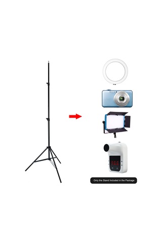 Aubyhe Sıcaklık Ölçer İçin 1.6m Çelik Tripod, Kameralar İçin Ayaklı Tutucu, Siyah, 1/4 Vida Ucu, Halka Mekanlar İçin Uygun