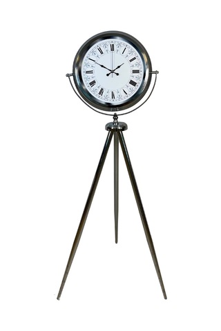 Büro Ev Ofis Dekoru İçin 150x45cm Krom Metal Saray Zarafeti Tripod Ayaklı Saat Diğer