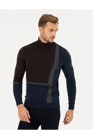 Pierre Cardin Erkek Kahverengi Triko Kazak 50261176-vr029 Kahverengi
