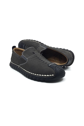 Luis Figo %100 Deri Ortopedik Erkek Yazlık Rahat Günlük Çarık Yeni Sezon Ayakkabı 40-44 Gri Nubuk Gri