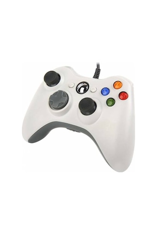 Xbox 360 Kablolu Joystick Oyun Kolu Gamepad Beyaz
