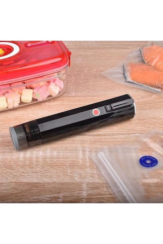 Novahub Taşınabilir Vakum Makinesi - 1200mah Pil, Usb Şarj, Kolay Saklama Siyah - Hızlı Vakumlama, Tek Tıkla Çalışır, Usb Şarjlı Siyah