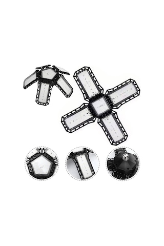 Ayt Ledx Ayarlanabilir Açılı 4 Kanatlı 108 Smd Ledli Galaxy Projektör Işığı 50w 5500 Lumen E27 Duy Ampul 32cm Çap