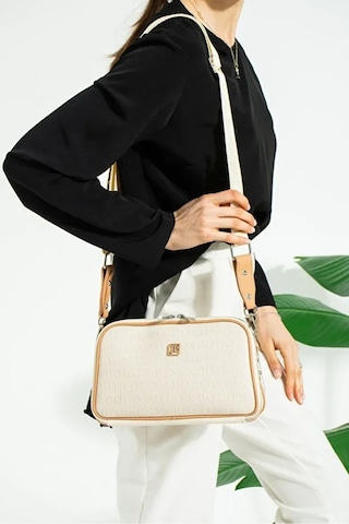 Just Polo Kadın Ayarlanabilir Askılı Su Geçirmez Lüks Omuz Çantası Shoulder Bag Ebat: 16 X 26 Cm Krem 69359049
