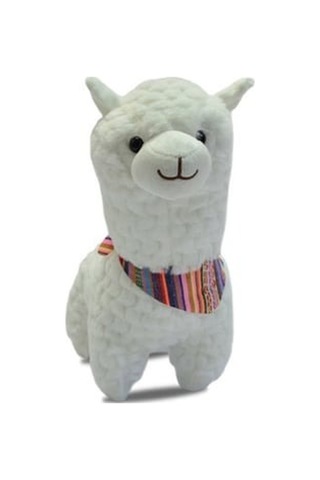 Sevimli Peluş Lama 30 Cm Yumuşacık Hediye Ve Koleksiyonluk Oyuncak Lama Beyaz