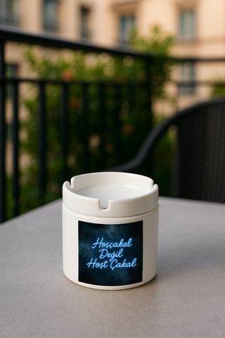 Porselen Baskılı Küllük - Hoşça Kal