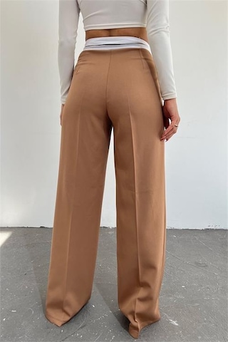 Neşeli Butik Kadın Camel Palazzo Cepli Pantolon Qns037 Camel