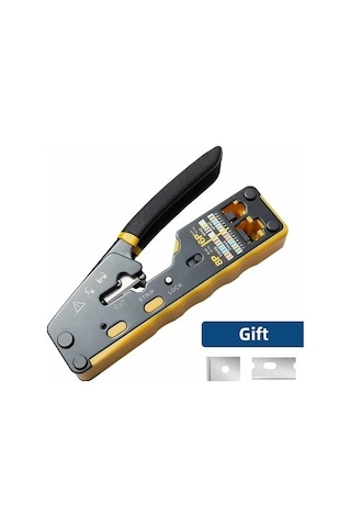Besthome1 Dream011 Sarı Ethernet Sıkma Aracı Rj45 Cat6 Cat5 Cat5e Modüler Bağlantı Aracı
