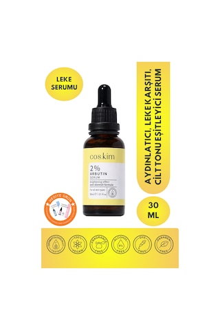 %2 Arbutin Cilt Tonu Eşitleyici Ve Aydınlatıcı Cilt Bakım Serumu 2% Arbutin Serum 30 Ml