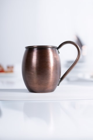 Cuvesta Modern El Yapımı Modern Bakır Bardak Oksit Renk 8x10cm