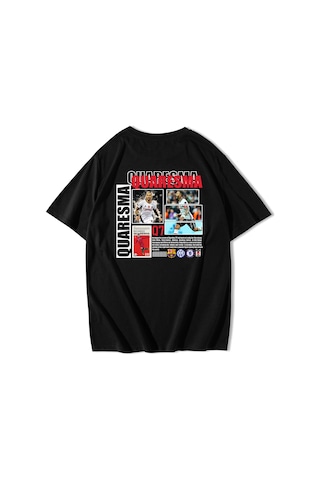 Brz Collection Unisex Oversize Ricardo Quaresma T-shirt Siyah