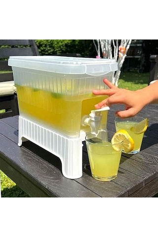 Lexroo 4 Litre Musluklu Ve Ayaklı Buzdolabı İçi Su Sebili, Su Sebili, Limonata, Portakal Suyu