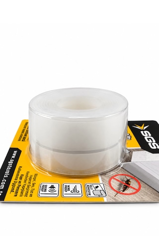 Kapı Altı İzolasyon Bandı Yapışkanlı Şeffaf Kesilebilir Rüzgar, Toz, Ses Ve Haşere Önleyici Isı Yalıtım 35 Mm X 3 M
