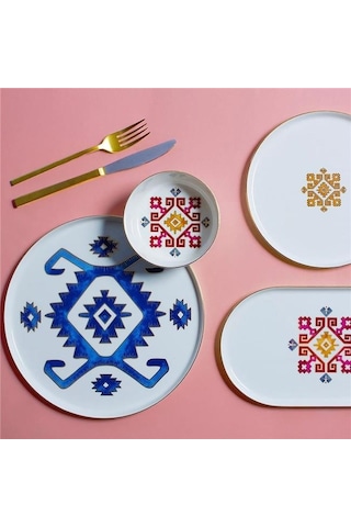 Porland Arabesque Desen1 Düz Tabak 27cm