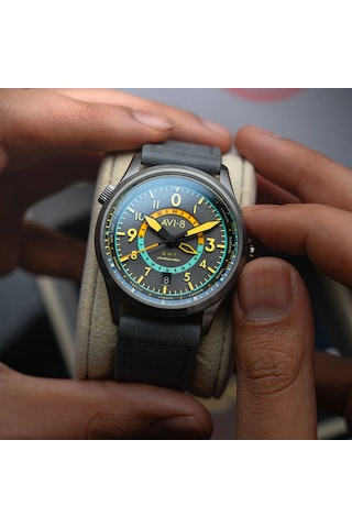 Avı-8 Flyboy Wingman Worldtimer Gmt Av-4120-04 Otomatik Erkek Kol Saati Gri