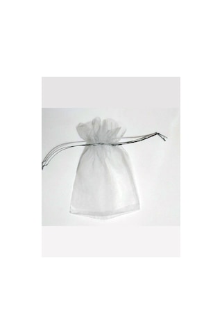 10 Adet Şeffaf Bez Kına Düğün Mevlüt Sünnet Hediye Kesesi Kese 12,5 Cm X 9,3 Cm Çanta