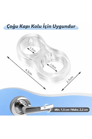 10 Adet Plastik Kapı Kolu Stoperi Duvar Koruyucu Şeffaf Kapı Kolu Tamponu