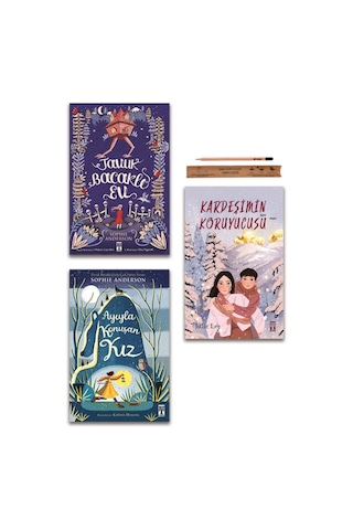 Genç Timaş Ayıyla Konuşan Kız - Tavuk Bacaklı Ev - Kardeşimin Koruyucusu Set - 3 Kitap