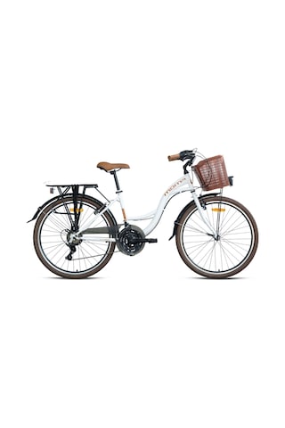 Geroni - Moma Urban - 28 City Bike - 21 Speed - V-brake - White-brown Beyaz