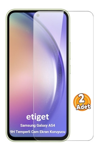 Samsung Uyumlu Galaxy A54 5g Temperli 9h Cam Ekran Koruyucu 2 Adet