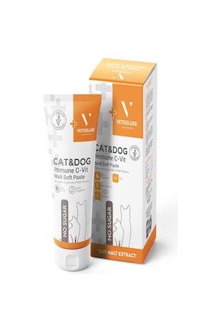 Vetdeluxe Immune C-vit Malt Kedi Köpek Bagisiklik Güçlendirici Malt Macun 100 G