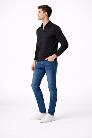 Alexandergardi Erkek Fermuarlı Sweatshirt Siyah